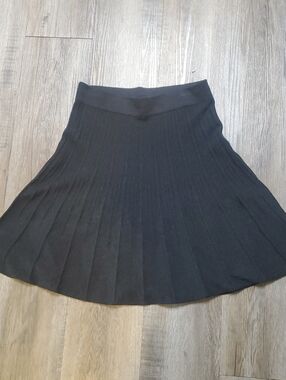 CAbi Black Circle Skater Skirt, Size XS